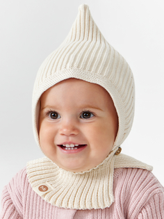 Шапка детская Happy Baby 88513 цв. белый; бежевый р. 44