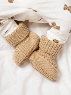 Пинетки Happy Baby 88521, beige, размер 10