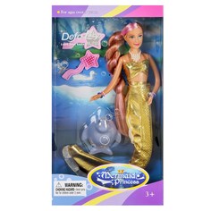 Кукла Defa Lucy Принцесса-русалочка с волшебной прядью волос 29 см 20983d/золотой