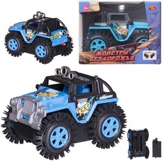 Машинка перевертыш Abtoys Монстры бездорожья красный C-00527R/синий