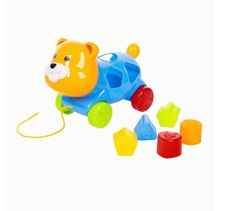 Каталка-сортер на веревочке Феникс Toys Мишутка: сортер и 5 фигур, микс 2 вида