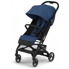 Коляска прогулочная с дождевиком и бампером Cybex Beezy Beach голубая