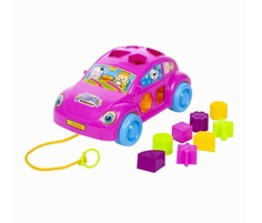Каталка-сортер на веревочке Феникс Toys Машинка: сортер и 8 фигур, микс 2 вида