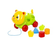 Каталка-сортер на веревочке Феникс ToysКотенок: сортер и 5 фигур, микс 2 вида