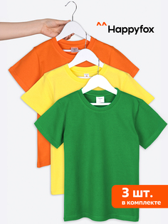 Футболка детская Happy Fox HF5501N3, оранжевый желтый зеленый, 110 Happyfox