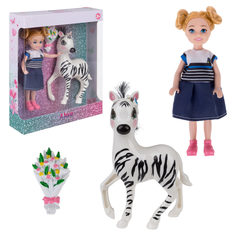 Кукла 1toy Alisa Little Love 15,2 см блонд, с зеброй