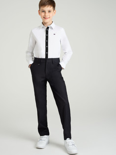 Брюки текстильные для мальчиков PlayToday (regular fit), серый, 176