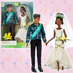 Куклы Disney Princess Принцесса Тиана и Принц Навин шарнирные набор Disney store 30 см