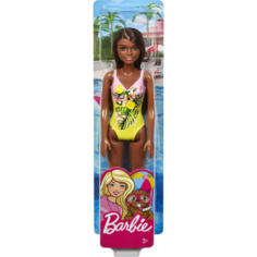 Кукла Барби высота 30 см в желтом купальнике серия Barbie Пляж
