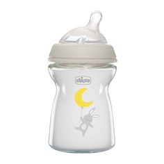 Бутылочка для кормления стеклянная Chicco Natural Feeling, 0+, 250 мл