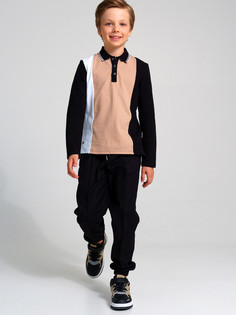 Поло детское PlayToday 22417066, черный, белый, бежевый, 164