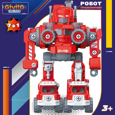 Игрушка Givito 7в1 Интерактивный робот-трансформер Пожарный G2411-483
