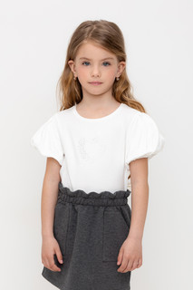 Блузка детская CROCKID М 3876, белый шоколад, 128