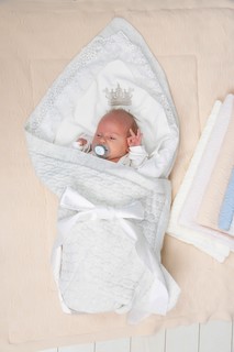 Конверт для новорожденных Осьминожка Royal Baby, Серый, 56