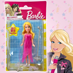 Кукла Барби Mattel серия Happy Girl В розовом вечернем платье высота 9 см Barbie