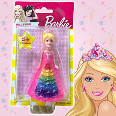 Кукла Барби Mattel серия Happy Girl Принцесса в радужном платье, высота 9 см Barbie