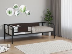 Односпальная кровать 4 сезона Арга Лофт 120 черный матовый