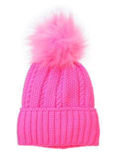 Шапка трикотажная для девочек PlayToday, розовый, 56