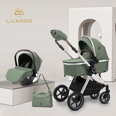 Коляска-трансформер 3 в 1 Luxmom A6, зеленый