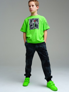 Брюки трикотажные PlayToday 12411382, черный, 128