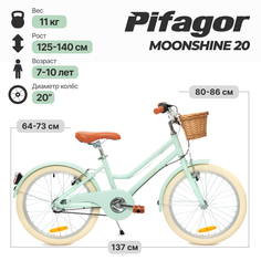 Велосипед детский Pifagor Moonshine 20 Мятный матовый PR20MSMT