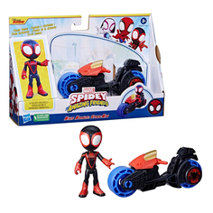Фигурка Spidey And His Amazing Friends герой на мотоцикле Saf Miles Motorcycle F74605L00 Hasbro