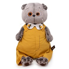 Мягкая игрушка BUDI BASA Кот Басик в полукомбинезоне с бантом 30 см Ks30-232