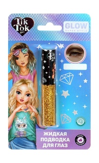 Косметика подводка для глаз золотая, с блестками, 7,5 мл TIK TOK girl 362670