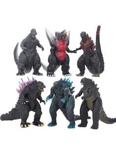 Фигурки StarFriend кайдзю Годзилла Godzilla 6 в 1 подвижные 7-9 см No Brand