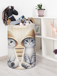 Корзина для игрушек "Коты в бане" 75л, toba_429876_L Joy Arty
