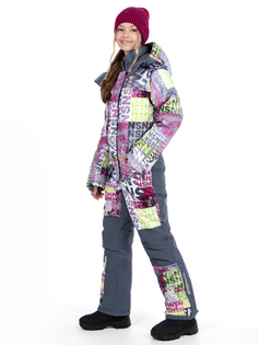 Комбинезон детский NIKASTYLE 8з2824, брусника/серый, 158