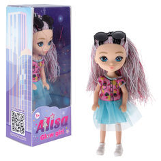 Кукла 1TOY ALISA GLOW GIRL с яркими волосами, очками, гнущ коленями