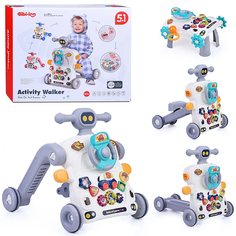 Развивающий игровой центр OUBAOLOON Учись игра музыкальные 5 в 1 серые 6039
