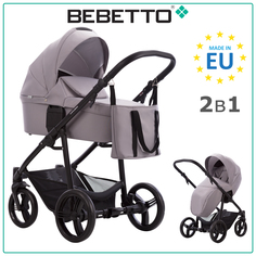 Детская коляска 2 в 1 Bebetto Explorer AIR 10, рама черная
