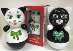 Игрушка-неваляшка Котик Кошечка в ассорт., в к 22x12x12 см КОТОВСК(Неваляшки)