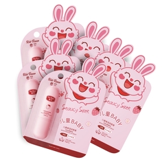 Комплект Детский увлажняющий бальзам для губ KIDS FLOWER со вкусом клубники 3,8 гр х 6 шт