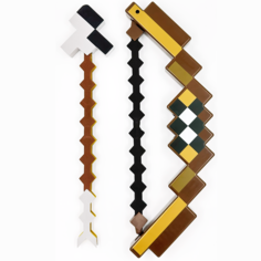 Пиксельный лук со стрелой Minecraft