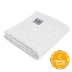 Плед детский вязаный Warm Whiff D-27 Белый 90x110 см Хлопок 100 %