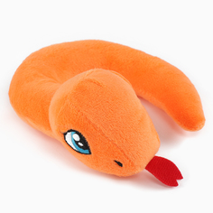 Мягкая игрушка POMPOSHKI Змейка маленькая, оранжевая, 12 см