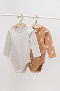 Боди детское CROCKID TR 213 int, бежевый,маленькие звезды, 80