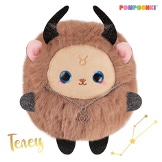 Мягкая игрушка POMPOSHKI Зодиаки Телец с кулоном 17 см