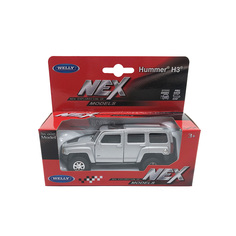 Машинка Welly Hummer H3 серебристый 43629W