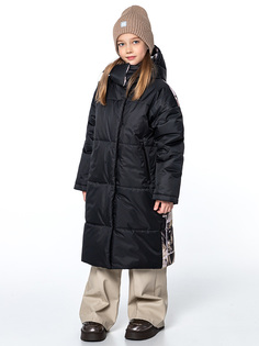 Пальто детское NIKASTYLE 6з3424, черный/беж, 170