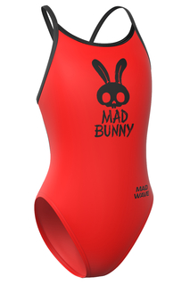 Юниорский купальник спортивный антихлор Flare junior PBT P5, красный, 152 Mad Wave