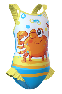 Купальник слитный детский Mad Wave Bella N2, разноцветный, 110