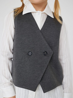 Жилет детский Batik 041 ш24-1, серый меланж, 164 Батик