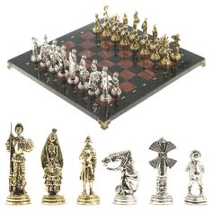 Шахматы Уральский сувенир Дон Кихот доска 40х40 см лемезит змеевик