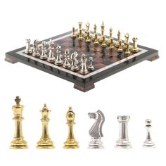 Шахматы Уральский сувенир из камня Стаунтон доска 40х40 см лемезит фигуры металл