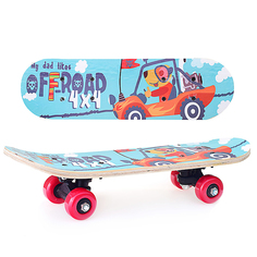 Скейтборд детский ROCKET 43x13 см,колеса PVC