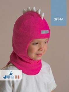 Шапка шлем зимний балаклава детская JUMBI дракончик флокс 47-49